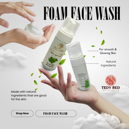 Tedy Red Foam Face Wash With Green Apple